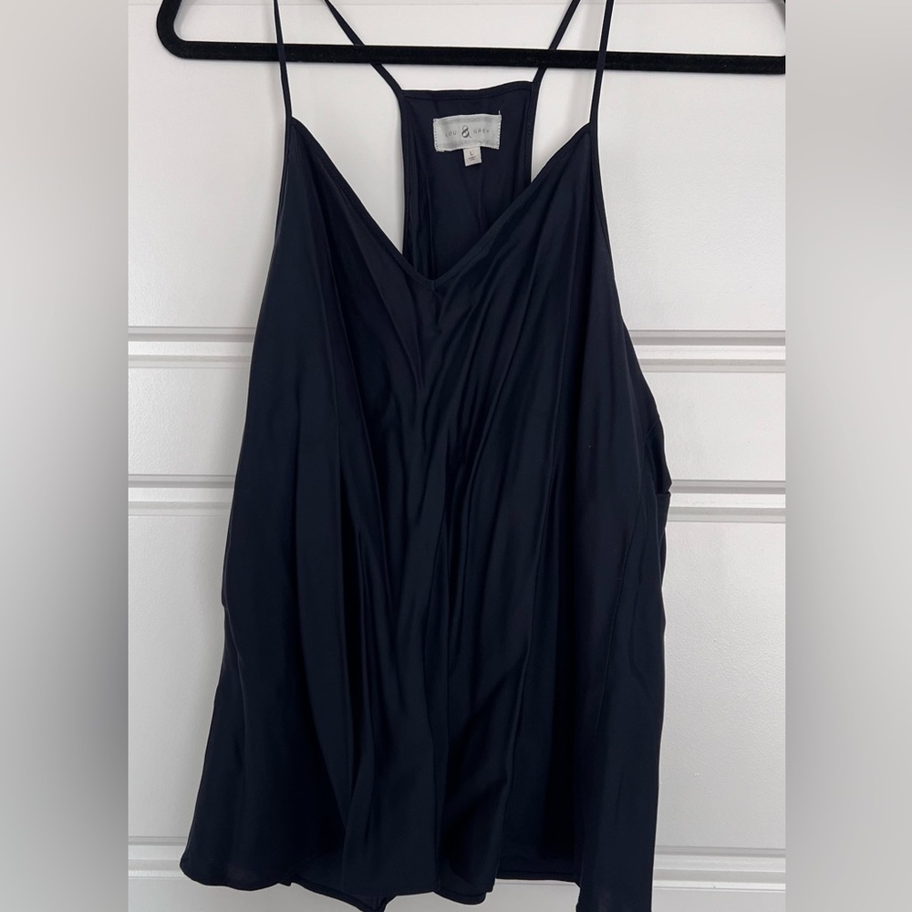 Lou and grey satin like racer back tank